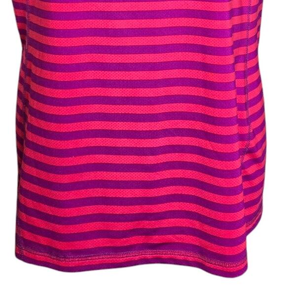 Lands End Womens Tank Top Medium Athletic Striped Racerback Scoop Neck Stretch - Picture 3 of 7